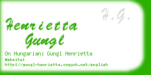 henrietta gungl business card